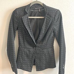 Black & White PolkaDot WHBM Jacket & Skirt Suit